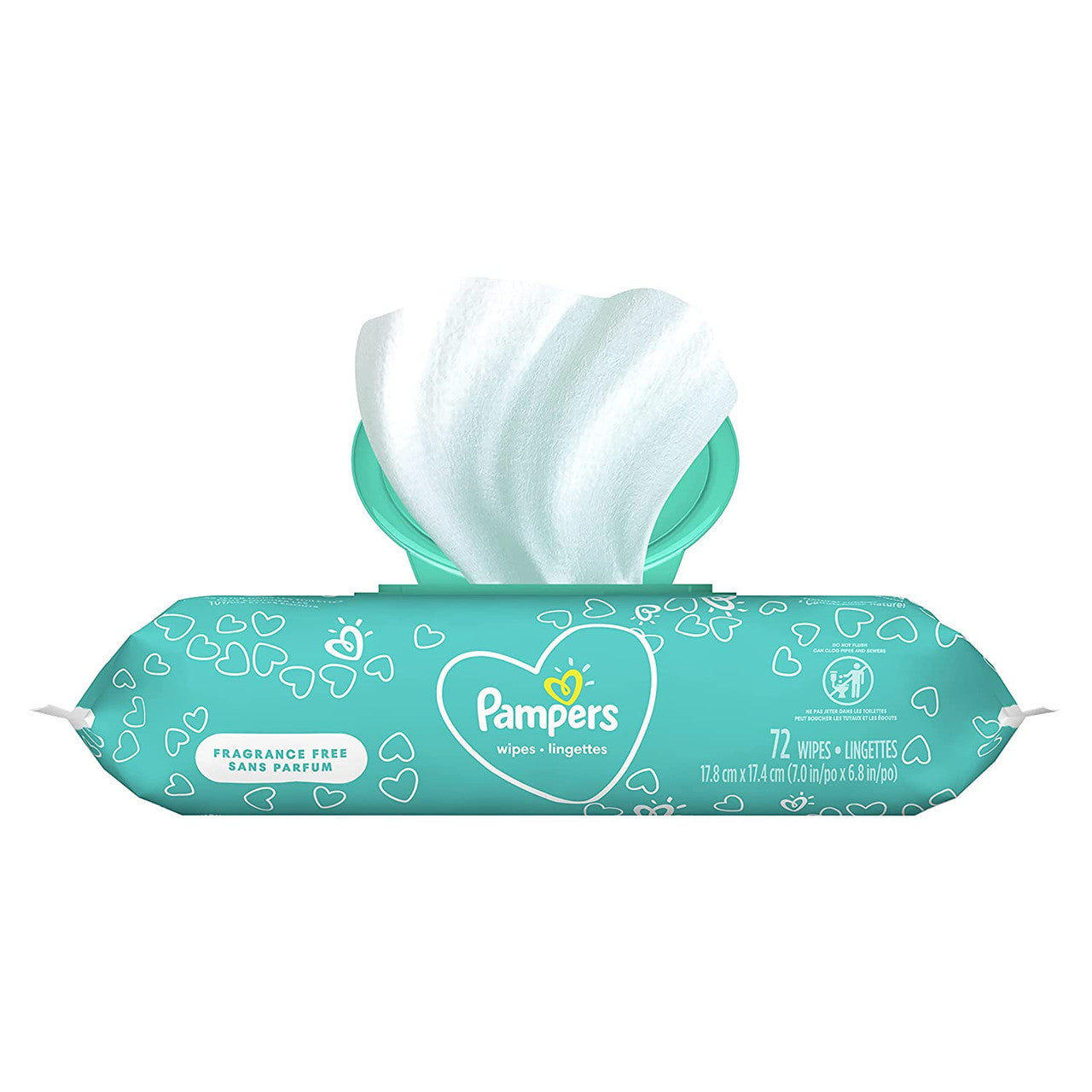 Pampers Baby Wipes Complete Clean, Unscented, 72 Ea, 8 Pack